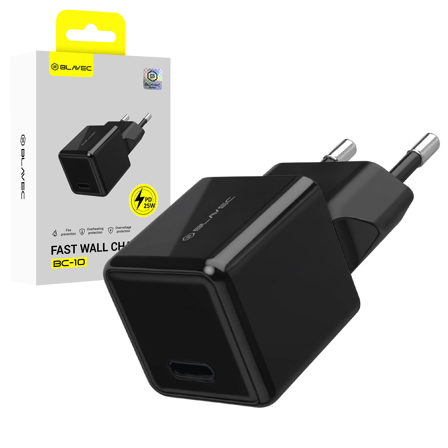 Сетевое зарядное устройство Blavec BC-10 Type C PD 25W 3A (TCBC10-CB253A) чёрный
