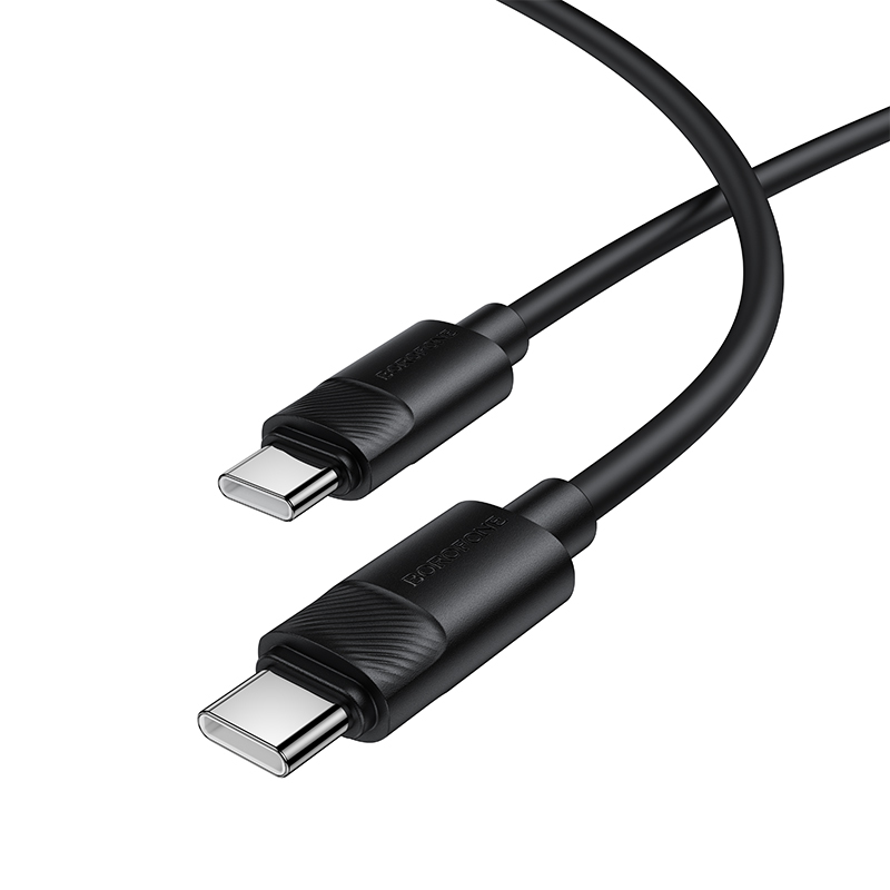 Borofone Кабель BX123 Leya - Type C - Type C - PD 60W 3A 1 метр чёрный