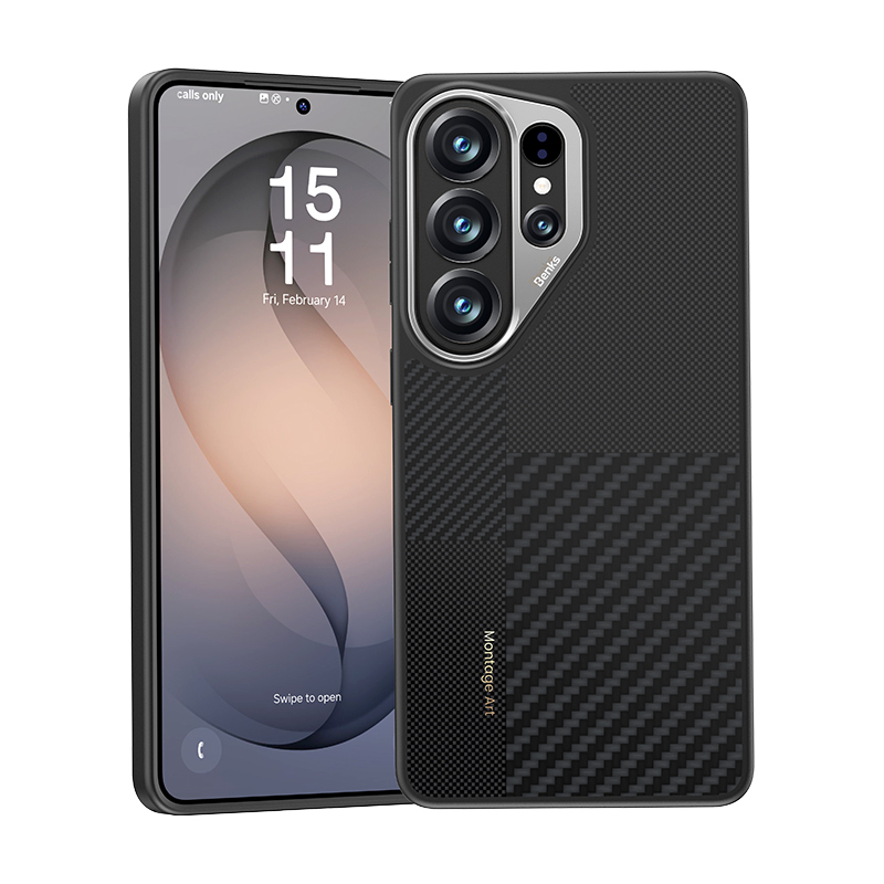 Benks Montage Magnetic Armor Pro Kevlar чехол с металлической рамкой 600D+1500D L050 для Samsung Galaxy S26 Ultra черный