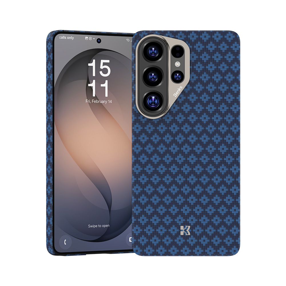 Benks Magnetic Armor Air Grid Kevlar чехол металлическая рамка 600D (A050) для Samsung Galaxy S26 Ultra синий