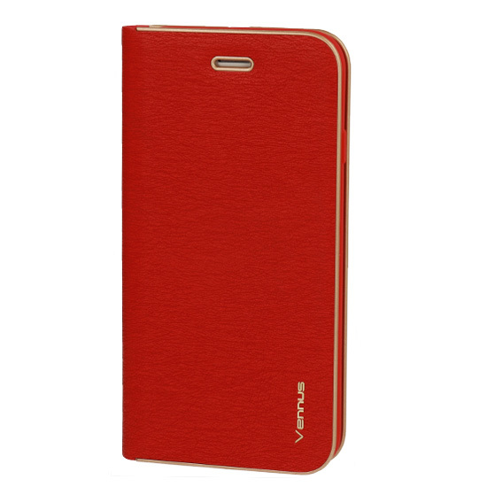 Vennus knygos tipo dėklas su rėmeliu Samsung Galaxy S20 Ultra raudonas