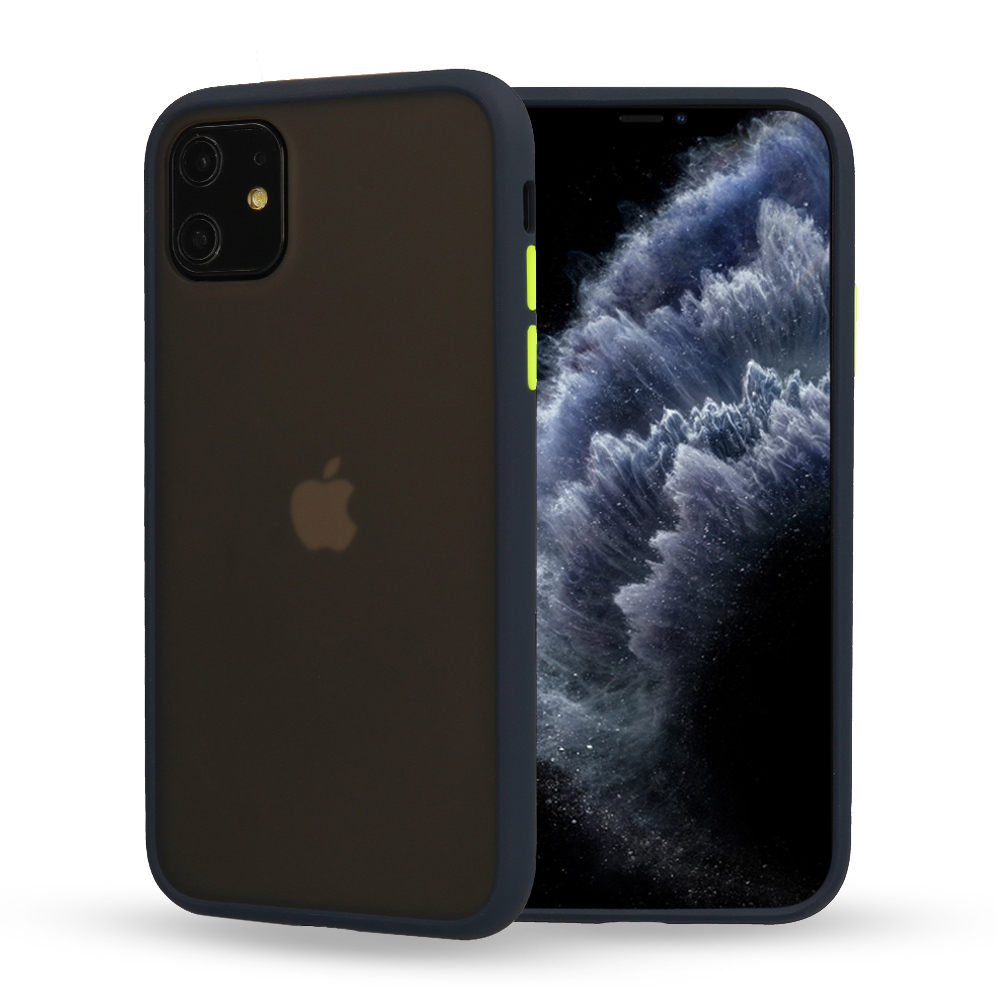 Vennus Color Button Bumper dėklas telefonui Samsung Galaxy A20S mėlynas