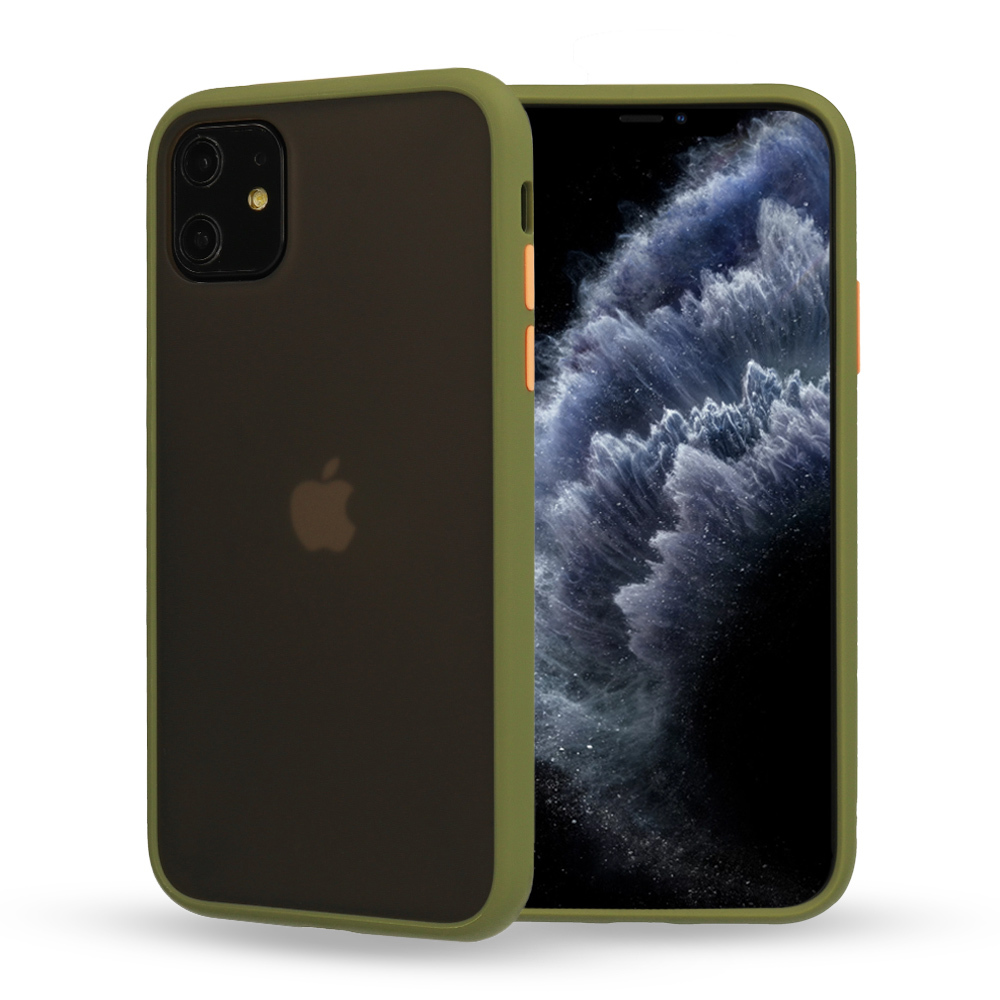 Vennus Color Button Bumper dėklas telefonui Samsung Galaxy A20S žalias
