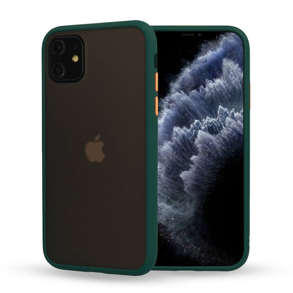 Vennus Color Button Bumper dėklas telefonui Samsung Galaxy A20S žalias
