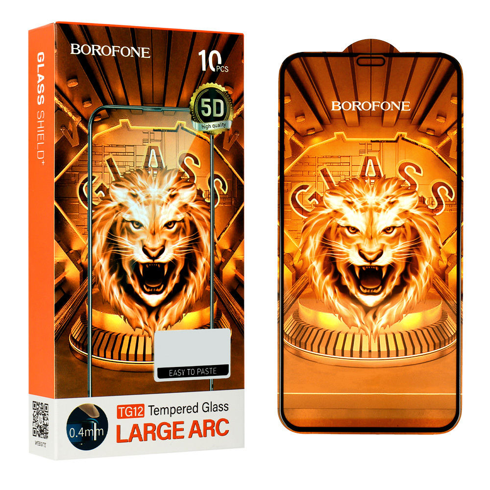 Borofone закалённое стекло TG12 Full Screen 5D для iPhone 12 Pro Max - 10 шт.