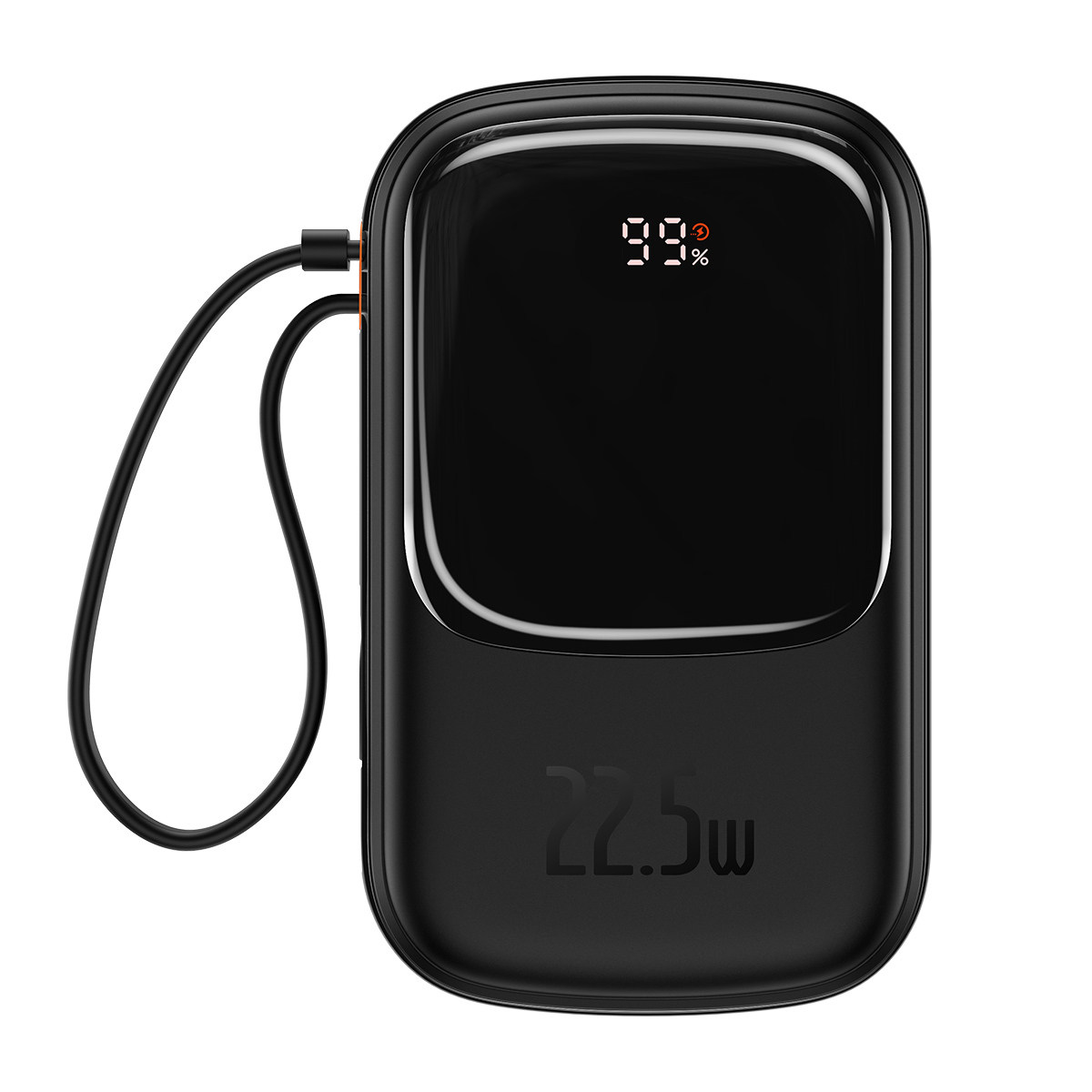 Baseus Qpow Pro 20000mAh išorinė baterija, USB + USB-C, PD 22,5W, su USB-C laidu (PPQD060301), juoda