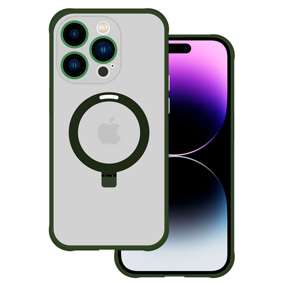 Tel Protect Magiškas Magnetinis Dėklas su stovu Iphone 14 Pro Max žalias