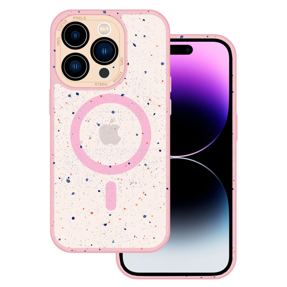 Tel Protect Magnetinis Splash Matinis dėklas telefonui iPhone 15 Plus šviesiai rožinis