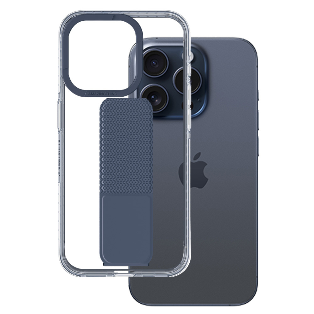 Amazing Thing Titan Pro laikiklio dėklas 10FT IP156.7PTHBU Iphone 15 Pro Max tamsiai mėlyna su stovu
