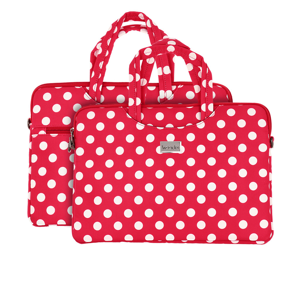 Wonder Dėklas nešiojamam kompiuteriui 17 colių raudonas polka-dot