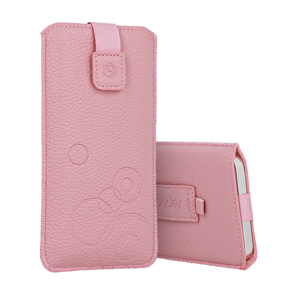 WONDER Deko Pouch Case (Size XL) for Iphone 15/15 Pro/Iphone 16/16 Pro/Samsung S24/S24 Plus/S25/S25 Plus/A53/A55 5G pink