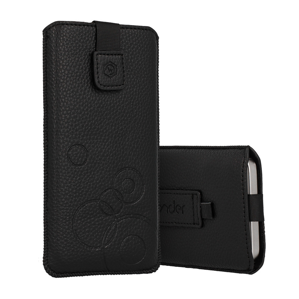 WONDER Deko Dėklas telefonui (dydis XL) Iphone 15/15 Pro/Iphone 16/16 Pro/Samsung S24/S24 Plus/S25/S25 Plus/A53/A55 5G juodas