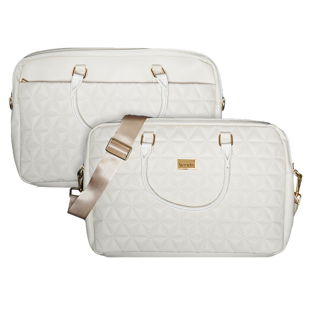 Wonder Briefcase Laptop 17 inches pico quilted beige