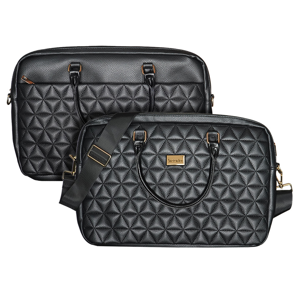 Wonder Briefcase Laptop 17 inches pico quilted black