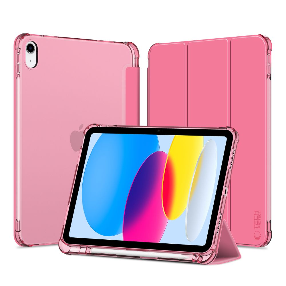 Tech-Protect SC Pen Hybrid dėklas iPad 10 / 2022 - rožinis - permatomas