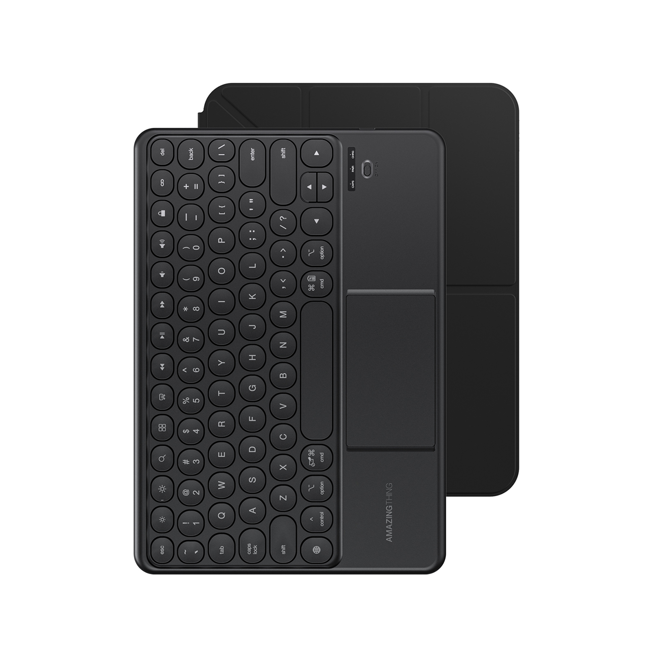 "AmazingThing" minimalus dėklas "Keylite Combo" klaviatūros dėklas "iPad Air M3" 11" - juodas