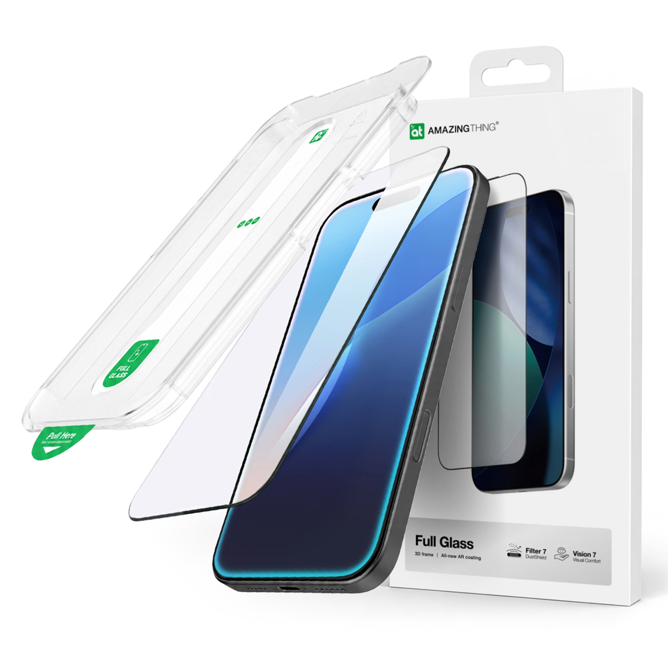 AmazingThing Titan Vision 7 grūdintas stiklas iPhone 17 Pro Max