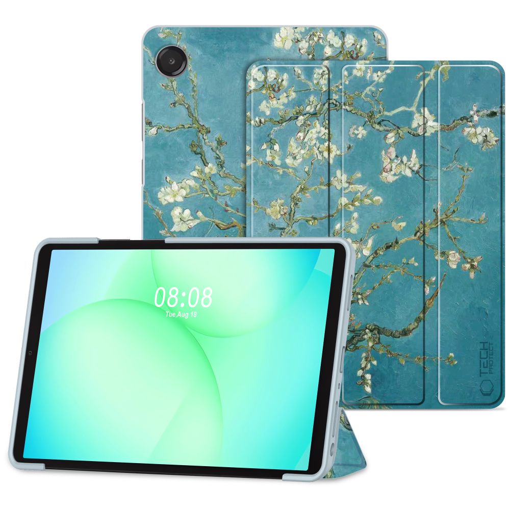 TechProtect SmartCase deklas Samsung Galaxy Tab A9+ / A11+ Plus 11.0 X210 / X215 / X216 / X230 / X235 / X236 - Melynas ir baltas