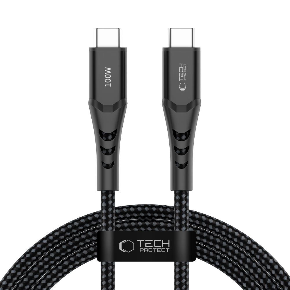 Tech-Protect Ultraboost UB11T Кабель USB-C / USB-C PD 100W / QC3.0 200 см - чёрный