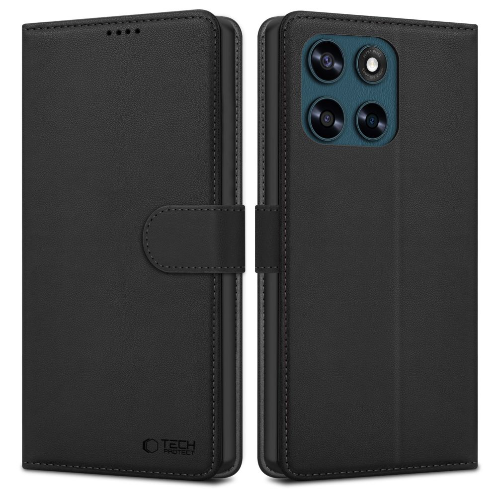 Tech-Protect Wallet dėklas skirtas Motorola Moto G57 Power / G67 Power - juodas