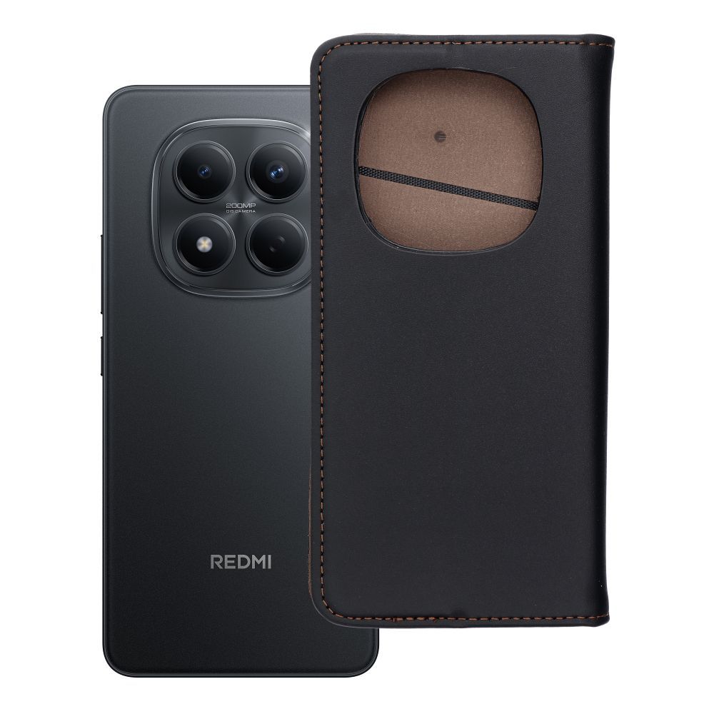 SMART PRO Knygutė leather dėklas for XIAOMI Redmi Note 15 5G juodas