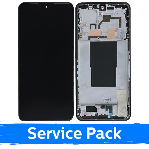 LCD ekranas Xiaomi 12T (12T Pro) su rėmeliu juodas (originalus aptarnavimo paketas)