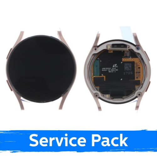 LCD-дисплей Samsung R860 Watch 4 40mm с рамкой розово-золотой (сервисный пак)