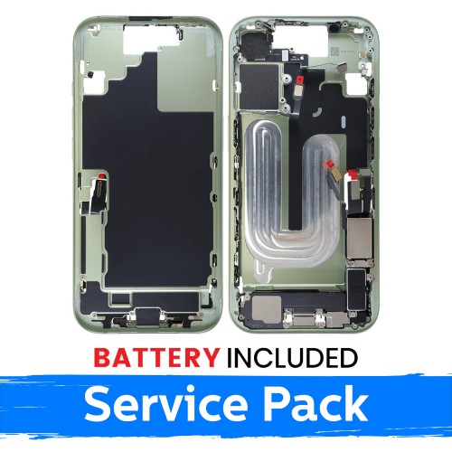 Mid-Frame Housing Apple iPhone 17 Mid-Frame Housing + Battery / Sage / (Service Pack)