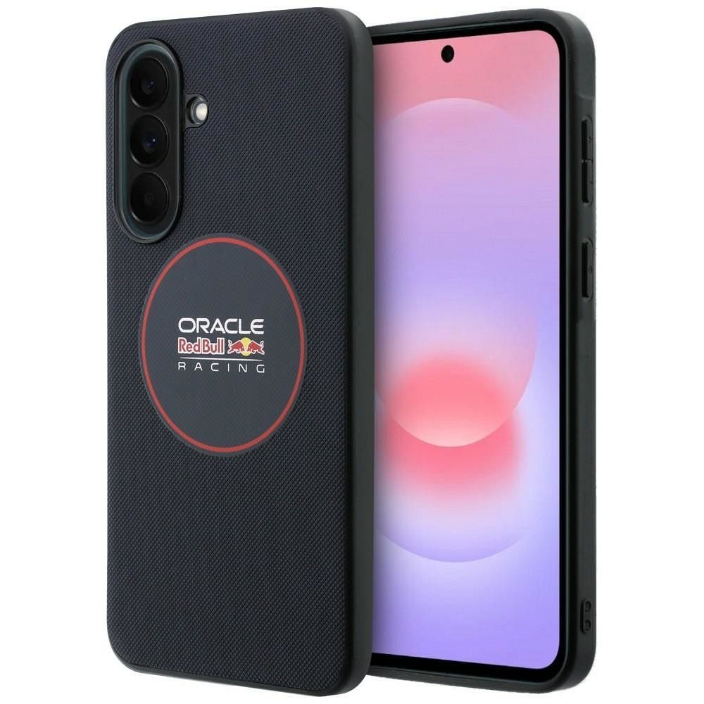 Red Bull dėklas Samsung A37 (Meshed PU Red Ring & Metal Buttons) tamsiai mėlynas