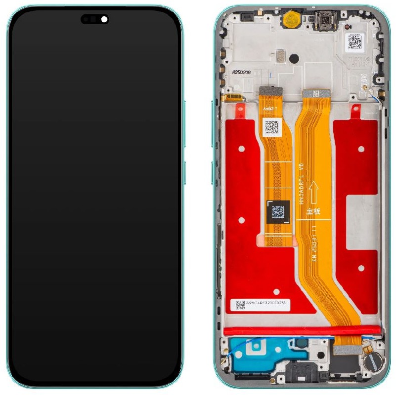 LCD screen Huawei Honor 400 Lite with touch screen with frame Green original (service pack)