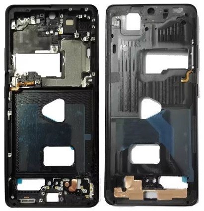 Vidinis korpusas Samsung G998 S21 Ultra Phantom Black su šoniniais mygtukais originalus (naudotas, B klasė)