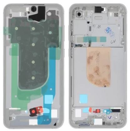Средняя рамка Samsung S711 S23 FE кремовый/мятный/фиолетовый/индиго/мандариновый с боковыми кнопками оригинал (б/у Grade B)