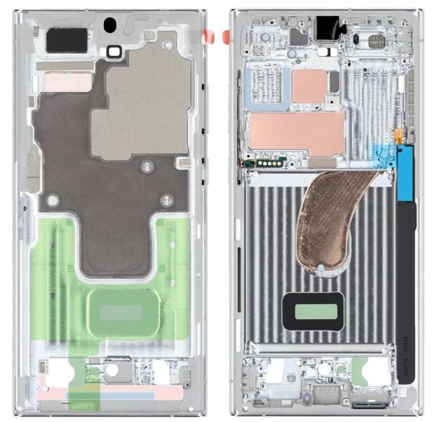 Vidinis korpusas Samsung S918 S23 Ultra Cream originalus (used Grade C)