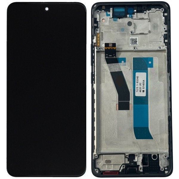 Xiaomi Redmi Note 15 4G LCD ekranas su lietimui jautriu ekranu ir rėmu Juodas originalus (aptarnavimo pakuotė)