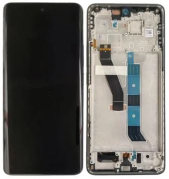 LCD-экран Xiaomi Poco M8 5G с сенсором и рамкой чёрный оригинал (сервисный пак)