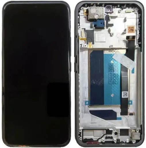 LCD ekranas Xiaomi Poco M8 Pro 5G su jutikliniu ekranu su rėmeliu juodas originalus (service pack)