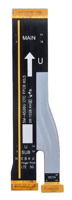 Lanksčioji jungtis Samsung A528 A52S 2021/A526U A52 5G USA pagrindinė (SUB-OCTA) originali (used Grade A)