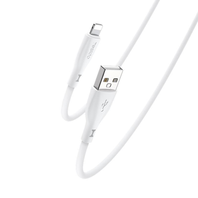 Yesido CA119 Silikoninis Laidas USB į Lightning 1m 12W 2.4A Baltas