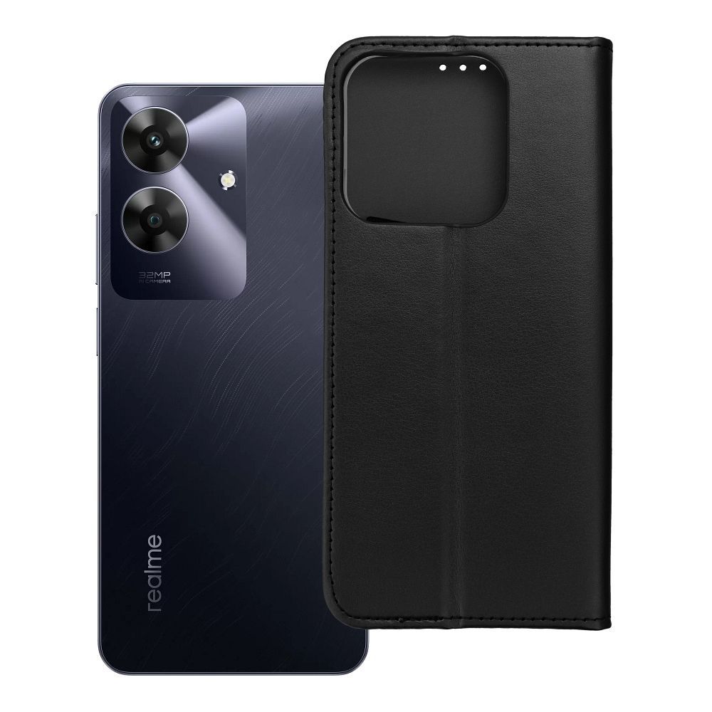 SMART MAGNETO knygos tipo dėklas telefonui REALME NOTE 60, juodas
