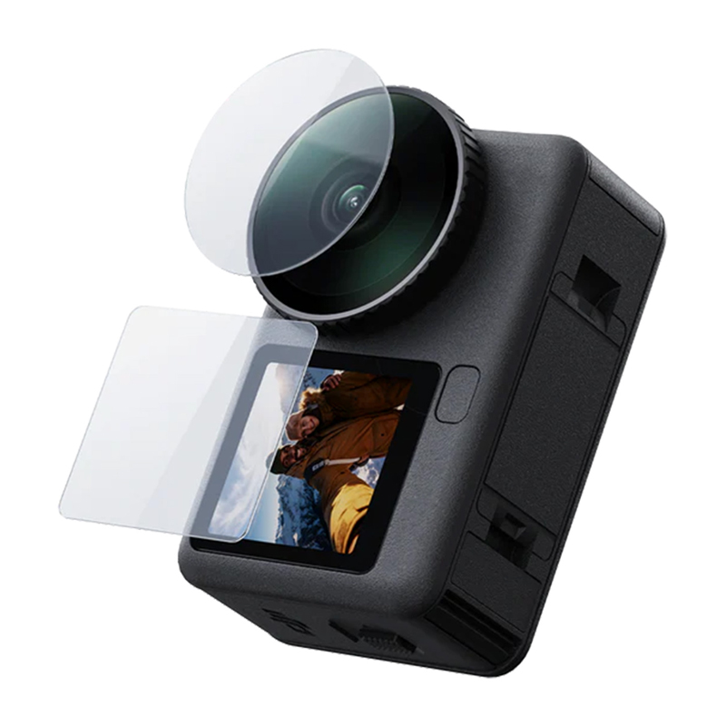 Telesin grūdinto stiklo rinkinys DJI Osmo Action 6 (objektyvas + ekranas)
