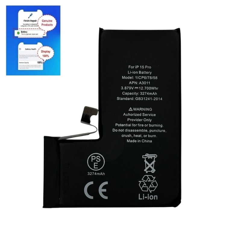 Baterija Apple iPhone 15 Pro 3274mAh Diagnosable OEM