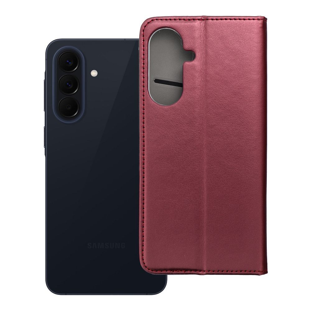 SMART MAGNETO Knygos dėklas SAMSUNG A57 bordo spalvos