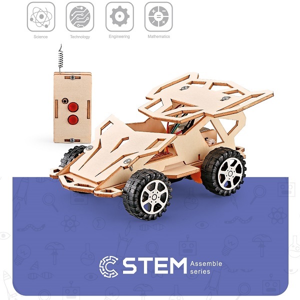 Wooden Assembly Kit "Remote Control Car", STEM Educational Toy