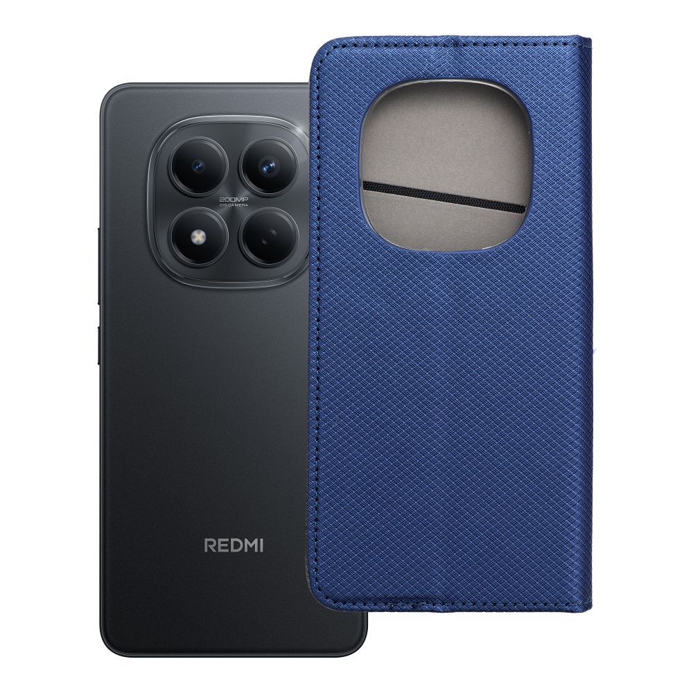 Откидной чехол для Xiaomi Redmi Note 15 Pro 5G Smart Case Book темно-синий