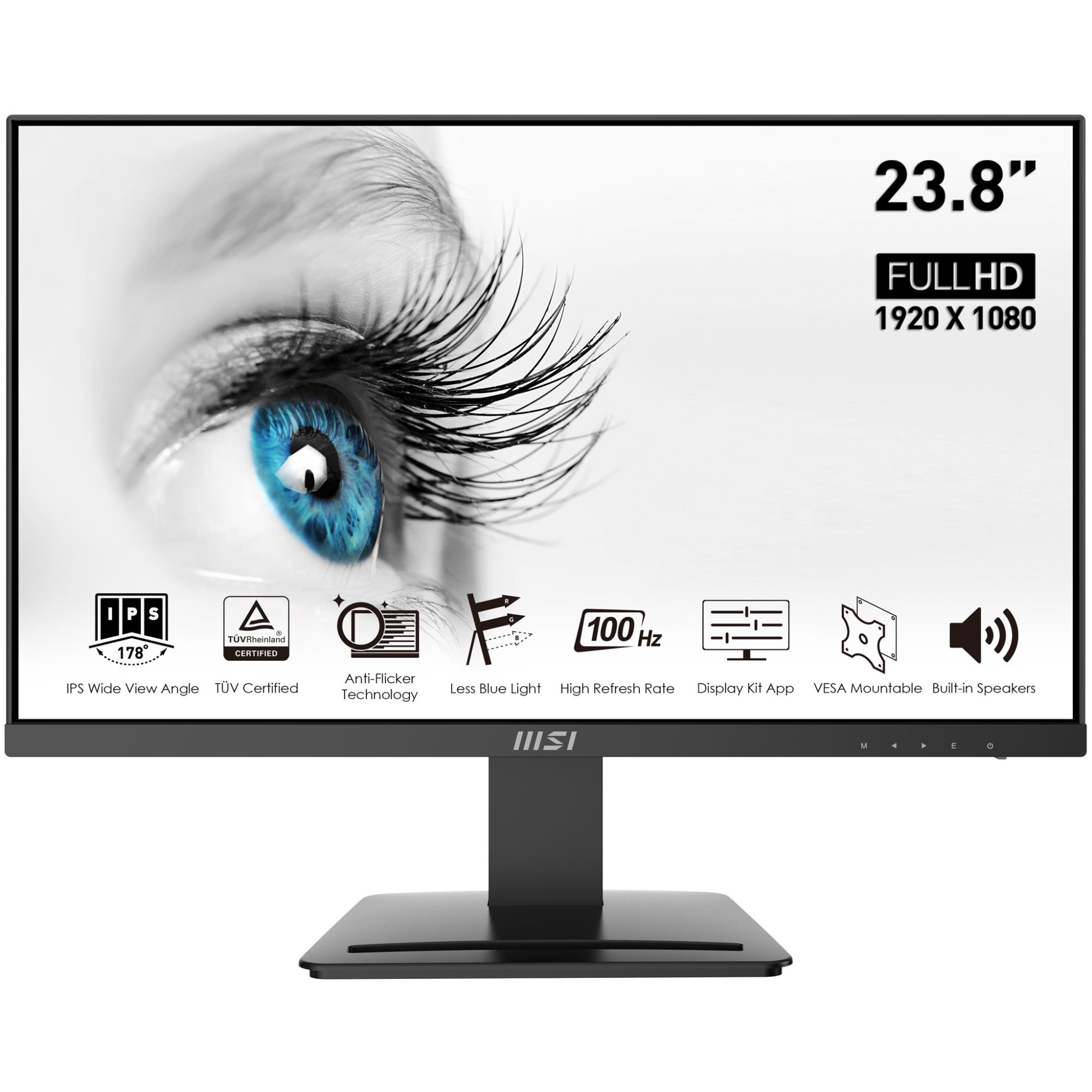 MSI PRO MP243X 23.8" Business Matte Panel IPS 1920x1080 16:9 100Hz 4 ms Speakers PROMP243X (LCD Monitor)