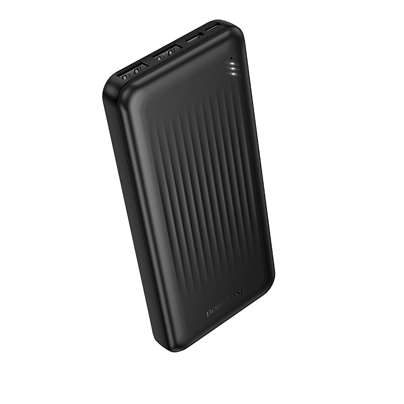 Borofone išorinė baterija 10000mAh BJ78 Clever - 2xUSB - juoda