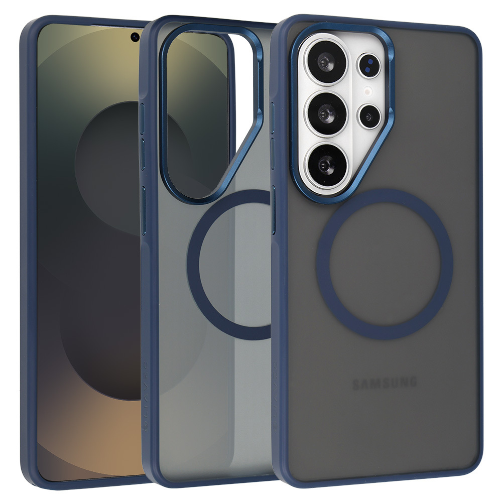 Liavec Soft Case Metal Frame чехол Samsung Galaxy S26 Ultra темно-синий