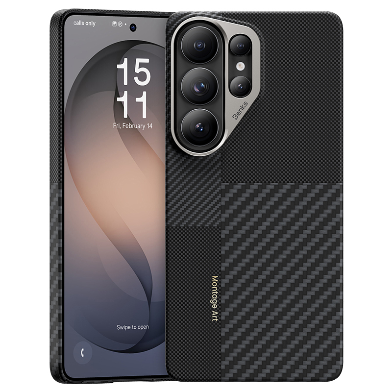 Benks Montage Magnetic Armor Air Kevlar чехол с металлической рамкой 600D+1500D F050 для Samsung Galaxy S26 Ultra черный