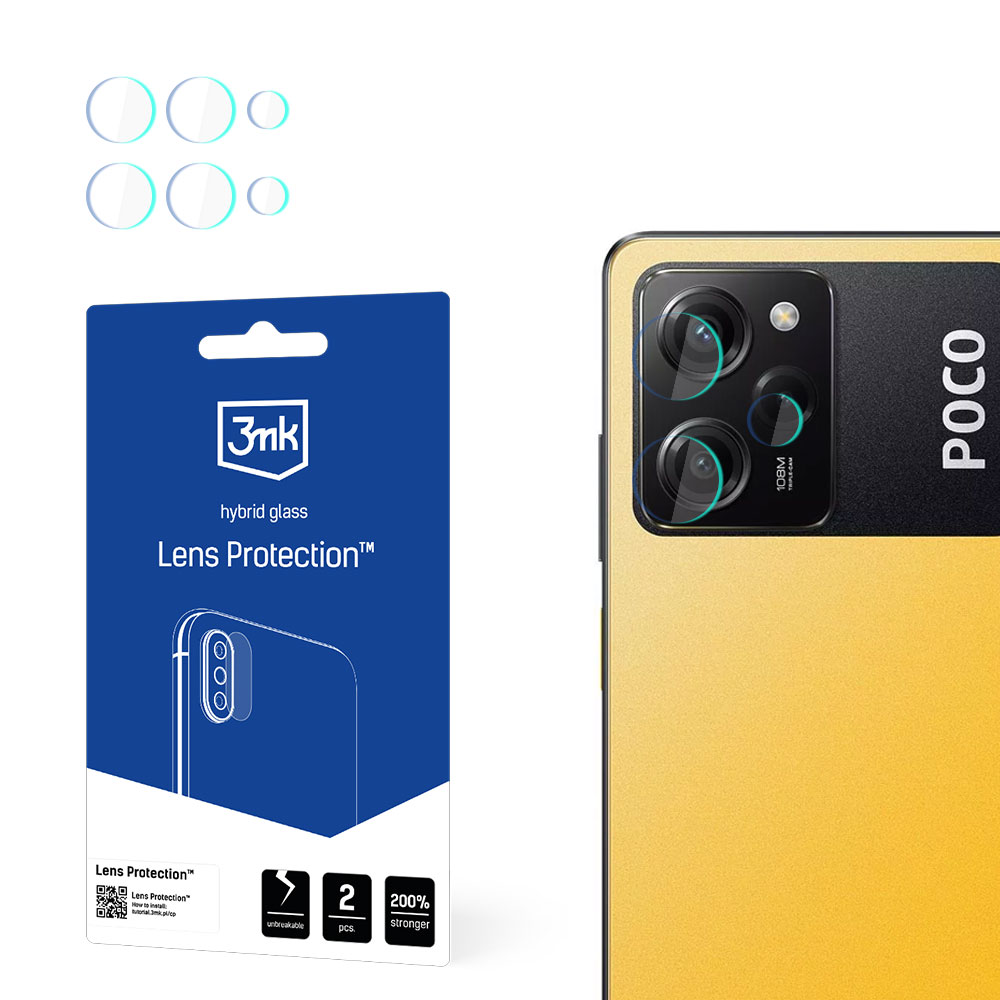 3mk Lens Protection™ гибридное стекло камеры для Poco X5 Pro 5G