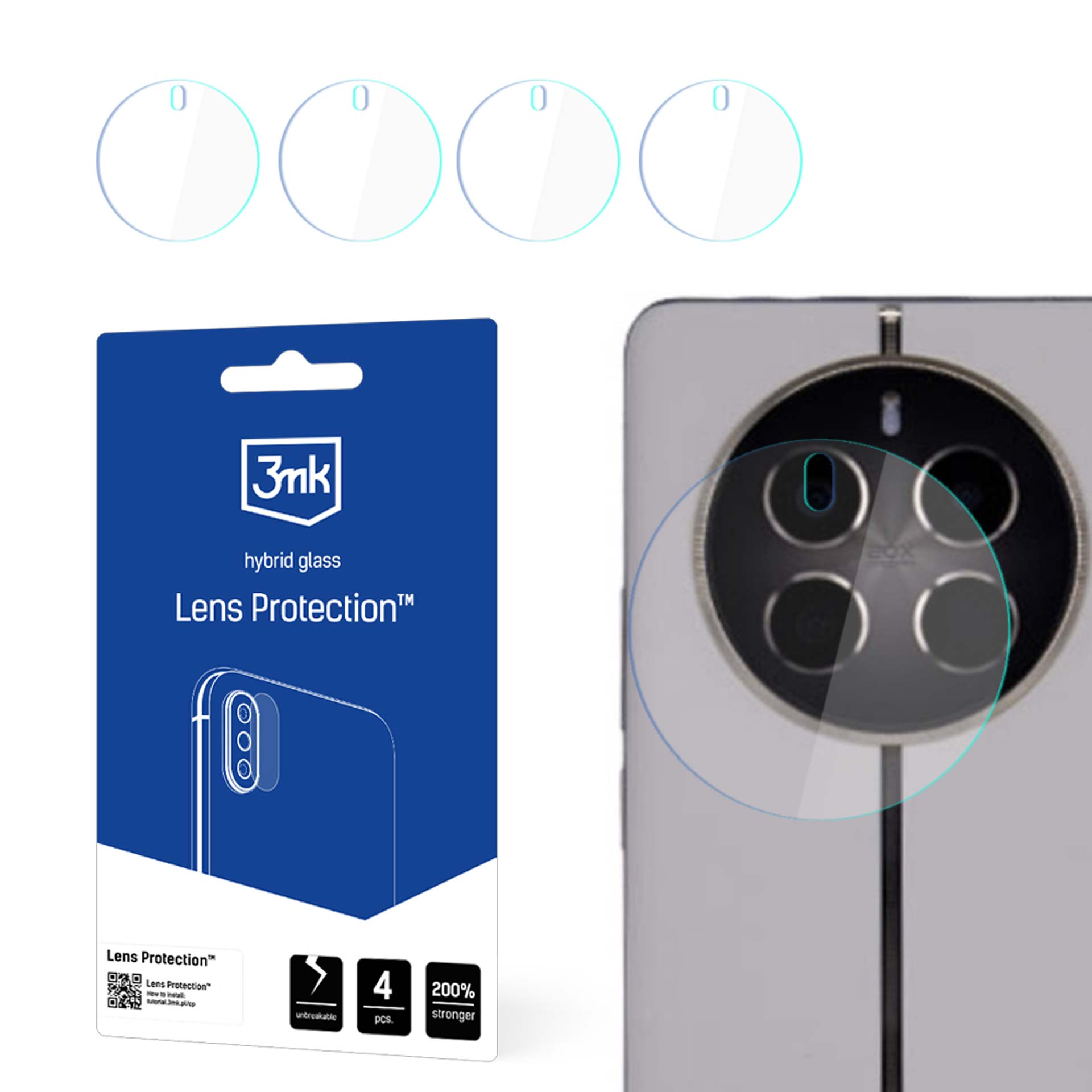 3mk Lens Protection™ hibridinis kameros stiklas Realme 12 Pro/12 Pro+